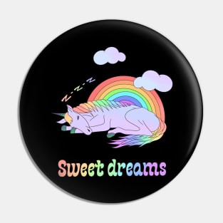 Sweet dreams - a magical dreaming unicorn Pin