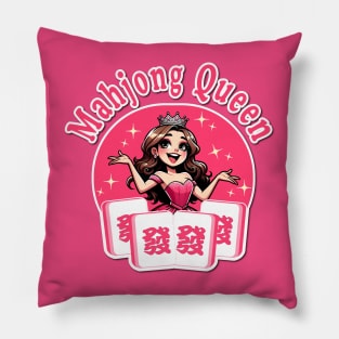 Pink Mahjong Queen Pillow