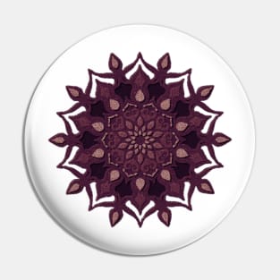 Burgundy Colour shine Mandala Pin