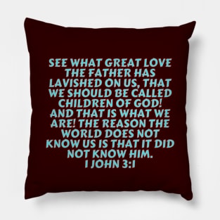 Bible Verse 1 John 3:1 Pillow