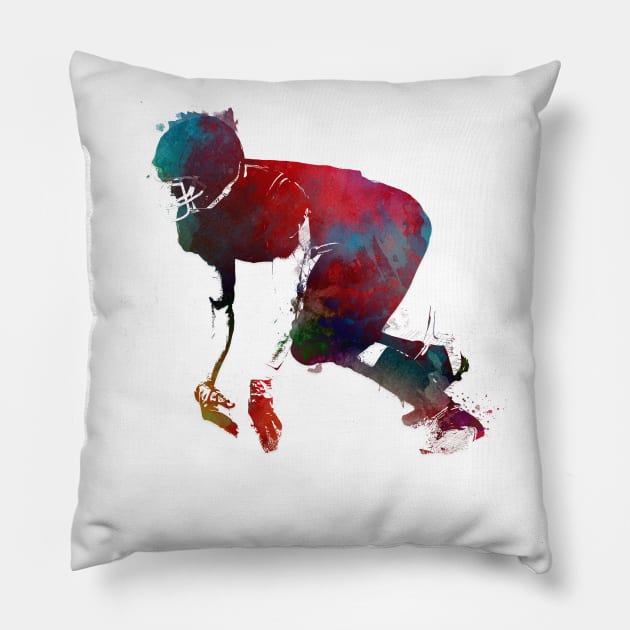 American football player #football #sport Pillow by JBJart