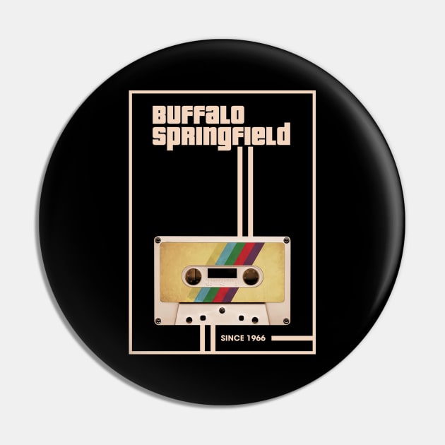 Buffalo Springfield Music Retro Cassette Tape Pin by Computer Science