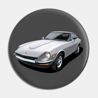 Datsun 240Z in silver Pin