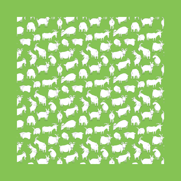 Goats Playing – green by crumpetsandcrabsticks