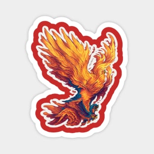 RED FIRE PHOENIX Magnet