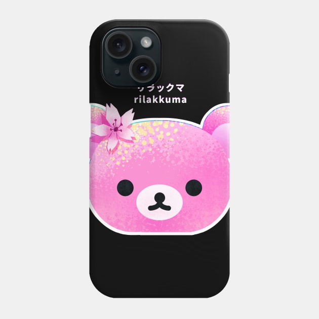 Sakura Cherry Blossom Kawaii Japanese Pink Rilakkuma II Phone Case by banditotees