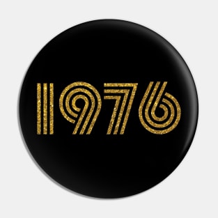 1976 Birth Year Glitter Effect Pin