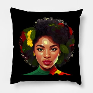 I Am Black History & Excellence Hair Word Art T-Shirt Pillow