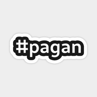 #pagan - white text Magnet