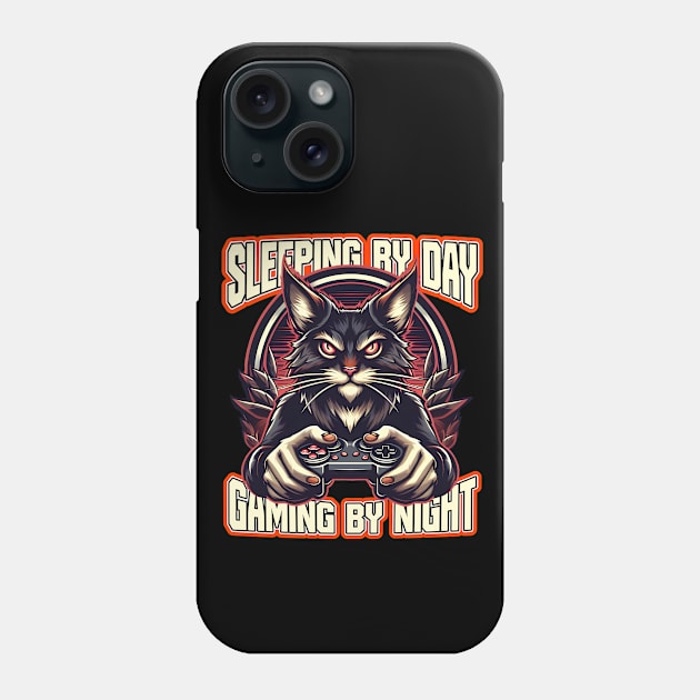 Sleeping by day, Gaming by Night Phone Case by SergioCoelho_Arts