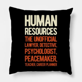 Funny Human Resources HR Gift Pillow