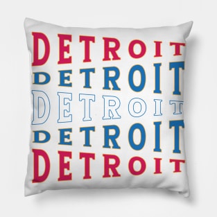 TEXT ART USA DETROIT Pillow