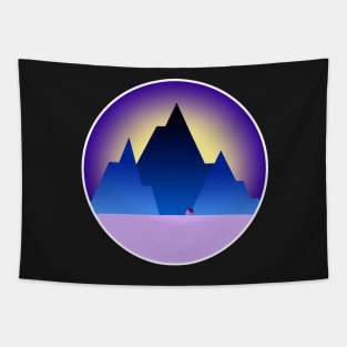 Simplistic Mountains Tapestry