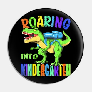 Roaring Into Kindergarten Dinosaur T Rex Back To School Boys Pin