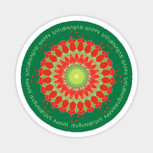 Happy Saturnalia Mandala Magnet