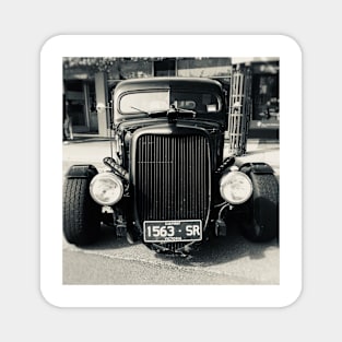 Black Rat Rod Magnet