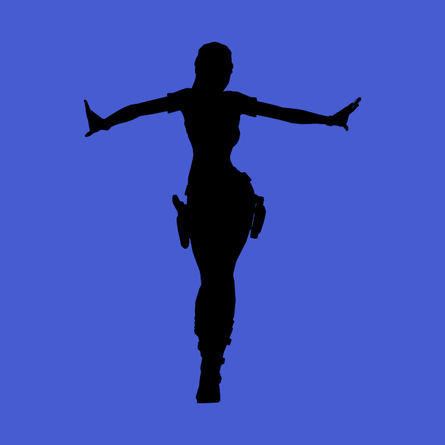 LARA CROFT SILHOUETTE CROFT MANOR (Tomb Raider Legend) by iamjudas