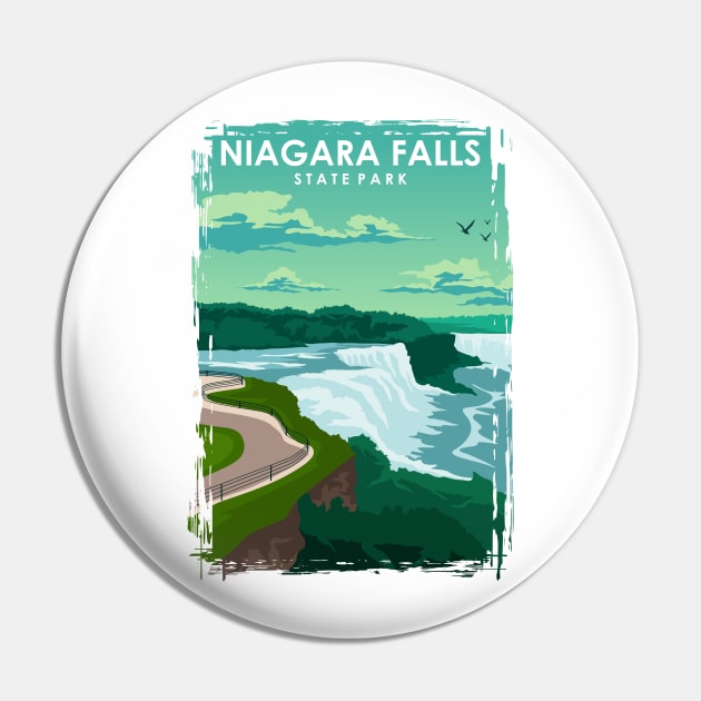 Niagara Falls State Park Travel Poster Pin by jornvanhezik