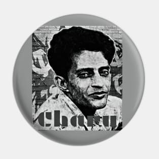 Charu Majumdar Naxalite Revolutionary Leader Black & White Pin