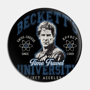 Beckett's Time Travel University Pin