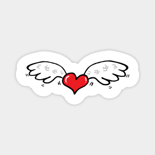 Love gives you wings Magnet