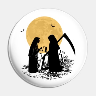 urban legend, horror story, the nun and death under the moonlight Pin