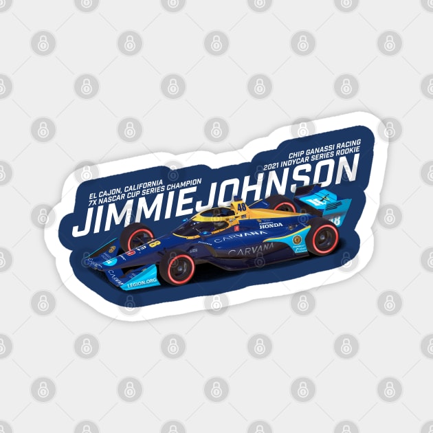 Jimmie Johnson 2021 (white) Magnet by Sway Bar Designs