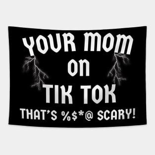 Halloween Scary Mom T-Shirt Funny Humorous T-Shirt Tapestry