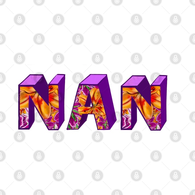 Top 10 best personalised gifts  Nan personalised,personalized custom name with flowers Nan by Artonmytee