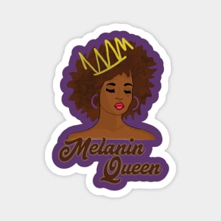 Melanin Afro Queen Art Drawing Magnet