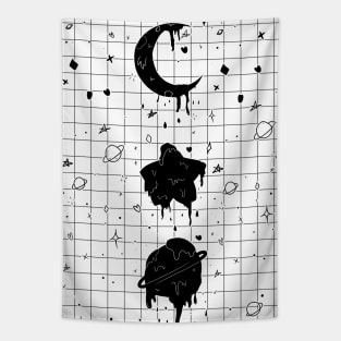 Melting Space (Black Version) Tapestry