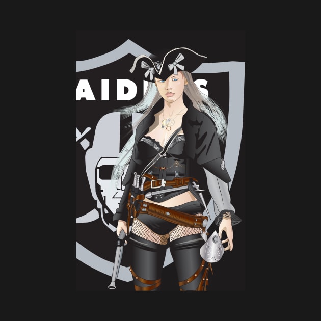 las vegas raiders pirate by Bishop Graphics