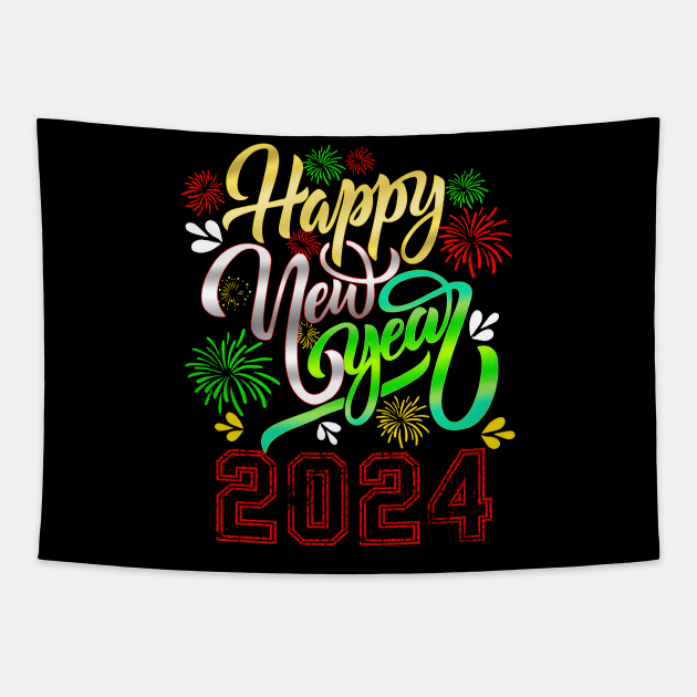 New Years Eve Party 2024 Christmas 2023 Happy New Year Xmas Tapestry by Gendon Design