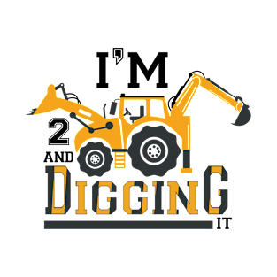 Newest 2nd Birthday Excavator T-Shirt