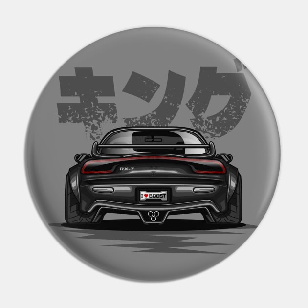 RX7 Wide Body (Gloss Black) Pin by Jiooji Project