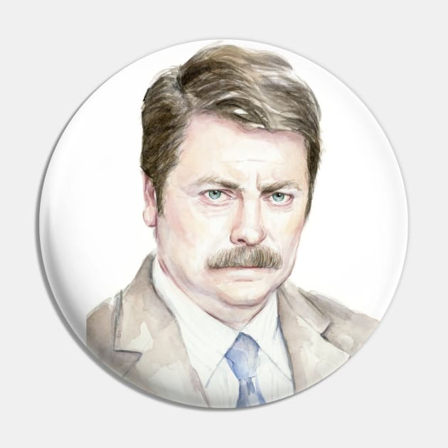 The Swanson Watercolor Pin by Olechka