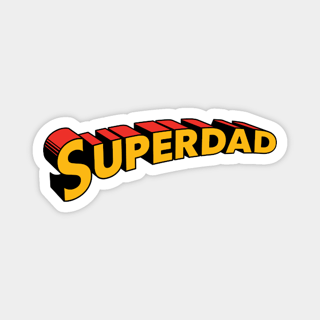 Superdad Super Hero Dad Father's Day Magnet by vonHeilige