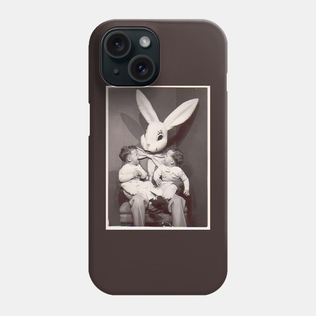 Evil Easter Bunny with twins Phone Case by Tainted