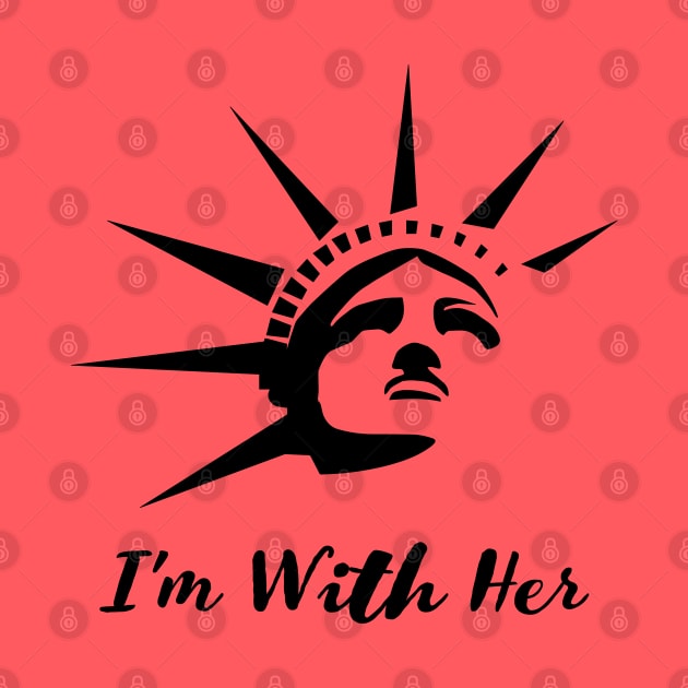 Minimalist Woman's Rights, Feminist, I'm With Her, Nasty WomanSTATUE OF LIBERTY Lady Liberty I by YellowDogTees