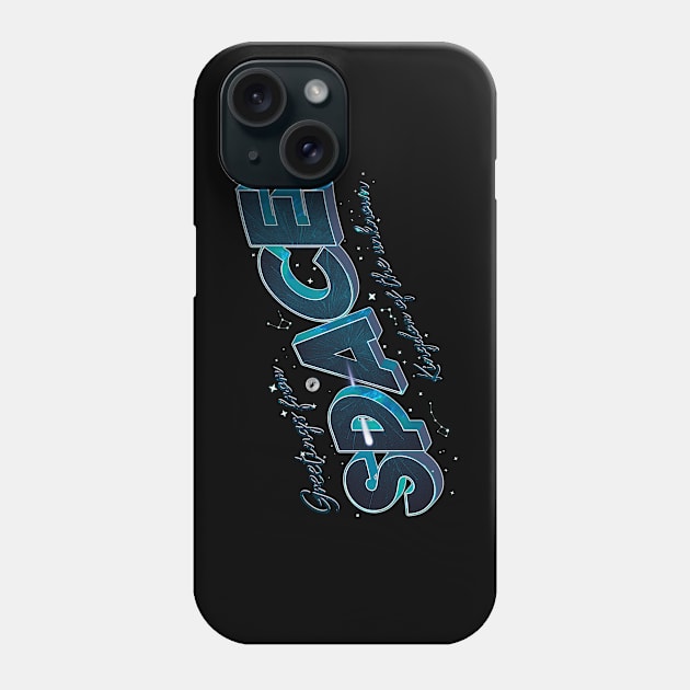 Greetings From Space | Retro Lettering Phone Case by Lumos19Studio