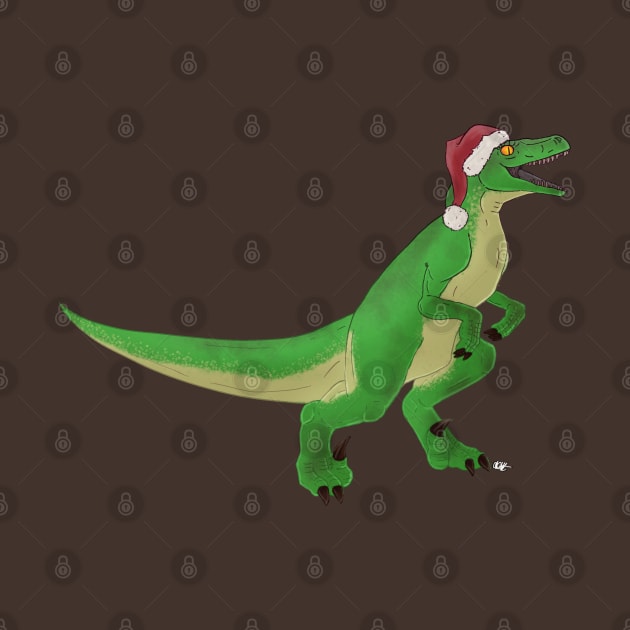 Santa "Claws" Raptor by craftyusmcwife@hotmail.com