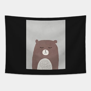 Bear, Abstract, Mid century modern kids wall art, Nursery room Tapestry