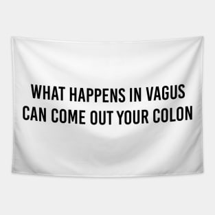 What happens in Vagus... (black lettering) Tapestry