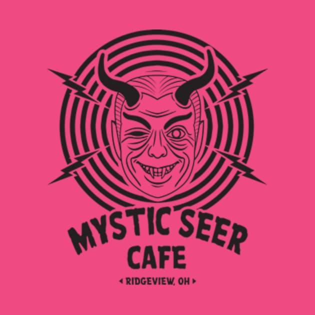 Mystic Seer Cafe b&w by JMADISON