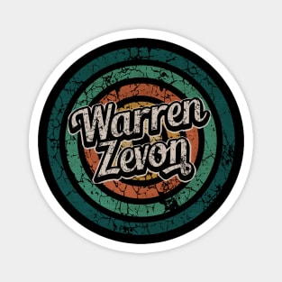 Warren Zevon // Retro Circle Crack Vintage Magnet