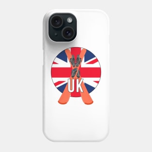 Cool Ski Flag of UK Phone Case