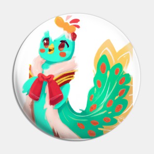 Cute Peacock Drawing Pin