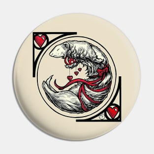 Ferret Heart Nouveau Pin