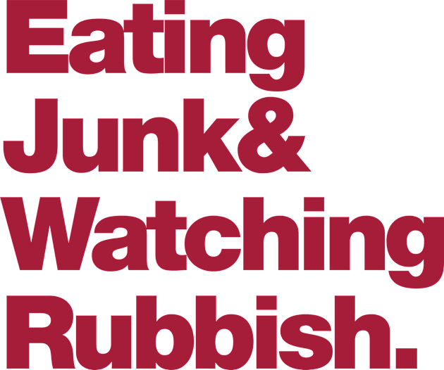Eating Junk & Watching Rubbish Kids T-Shirt by Friend Gate