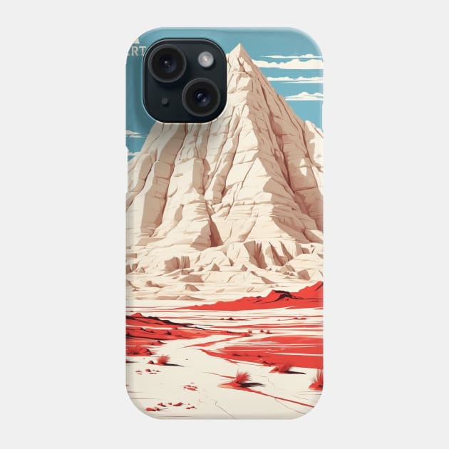 Egypt White Desert Vintage Poster Tourism Phone Case by TravelersGems